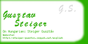 gusztav steiger business card
