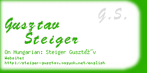 gusztav steiger business card